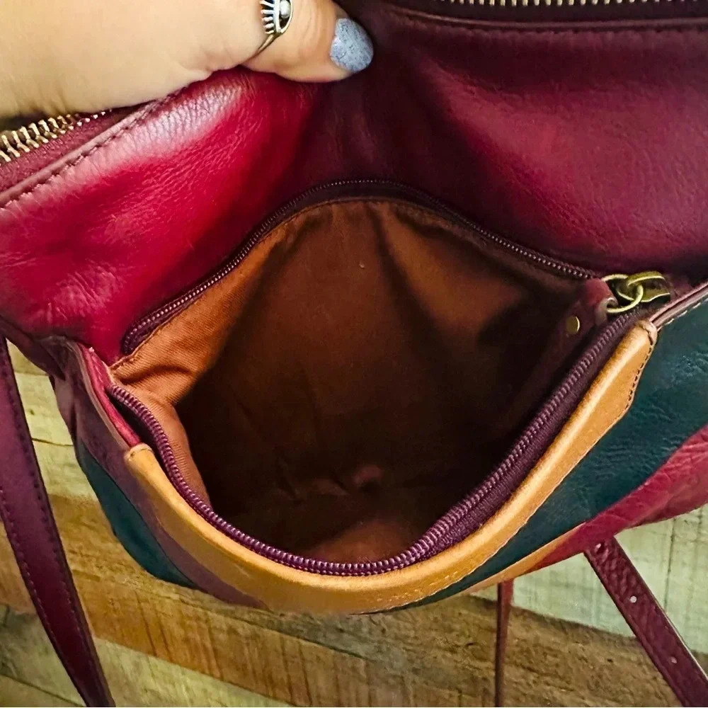 Fossil Amanda Leather Patchwork Crossbody - image 9